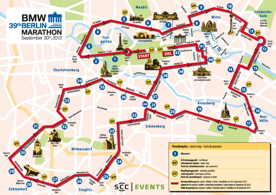 The Berlin Marathon Course 2011